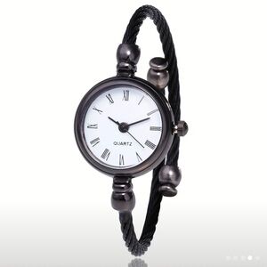 Black and White Minimalist Roman Numeral Watch